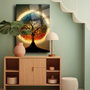 Wallity Camtbl-045 Pintura Decorativa de Vidrio Templado Multicolor 60 x 90 cm